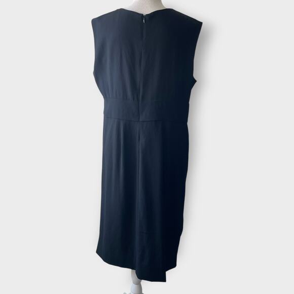 M.M. Lafleur The Taylor Dress Black Twist Front Crew Neck Sleeveless Size 1X +1 - Picture 7 of 14